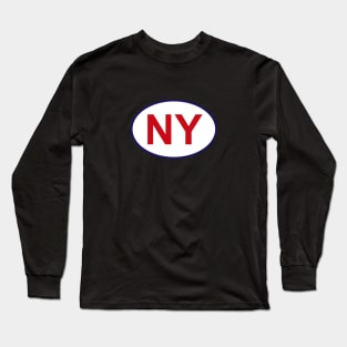 New York State Sticker Long Sleeve T-Shirt